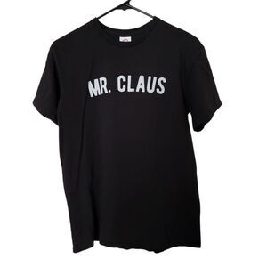 Delta Proweight Black Graphic Mr. Claus T-Shirt Size Medium